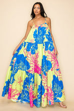 Load image into Gallery viewer, Sleeveless Printed Maxi Dress with Adjustable Straps
