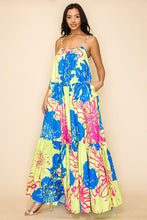 Load image into Gallery viewer, Sleeveless Printed Maxi Dress with Adjustable Straps
