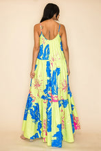 Load image into Gallery viewer, Sleeveless Printed Maxi Dress with Adjustable Straps
