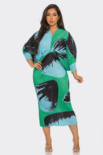 Load image into Gallery viewer, Printed Midi Dress (Green)
