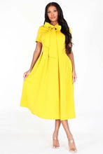 Load image into Gallery viewer, Midi Flare  Dress with Necktie

