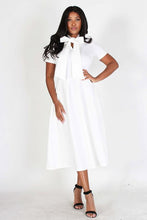 Load image into Gallery viewer, Midi Flare  Dress with Necktie
