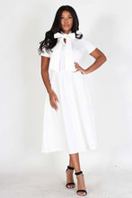 Load image into Gallery viewer, Midi Flare  Dress with Necktie
