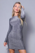 Load image into Gallery viewer, Chel&#39;s Side Ruching Midi Dress
